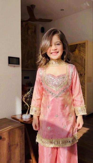 Kids Ethnic Wear Fendy Silk Pink Wholesale kids clothing suppliers in Surat